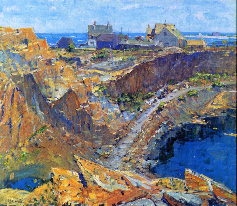 Old Quarry, Rockport by Harry Aiken Vincent,A3(16x12")Poster
