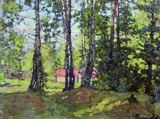 August, vintage artwork by Petr Petrovichev, 12x8" (A4) Poster