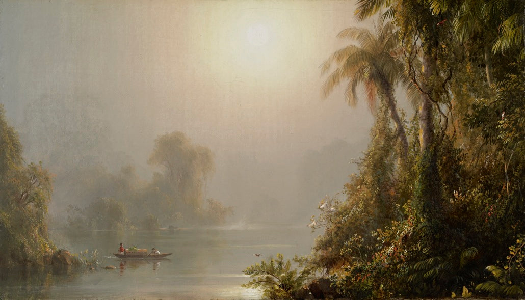 Morning in the Tropics, vintage artwork by Frederic Edwin Church, 12x8" (A4) Poster
