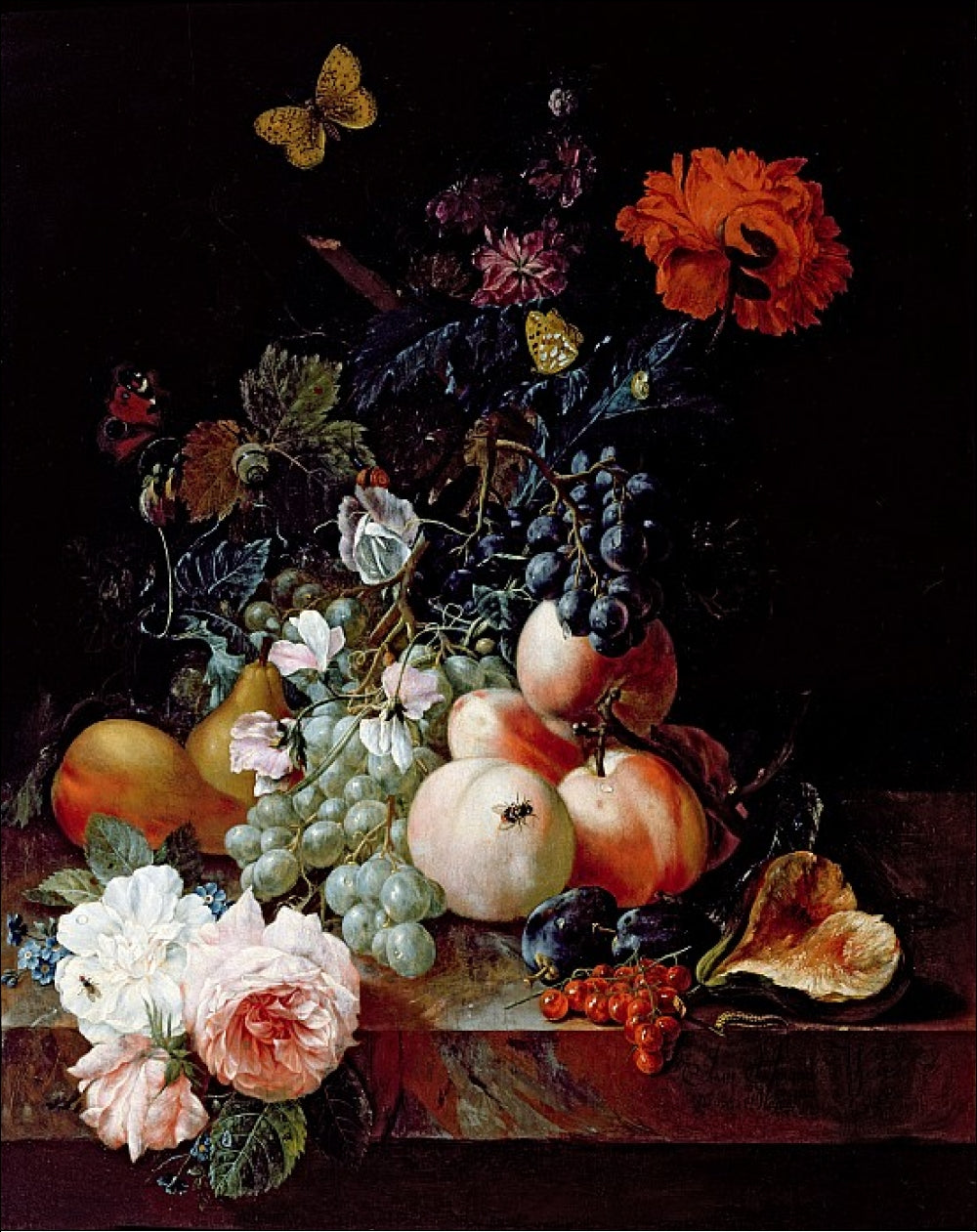 Still life, vintage artwork by Johann Amandus Winck, 12x8" (A4) Poster