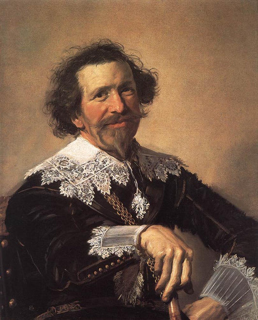 Pieter van den Broecke, vintage artwork by Frans Hals, 12x8" (A4) Poster