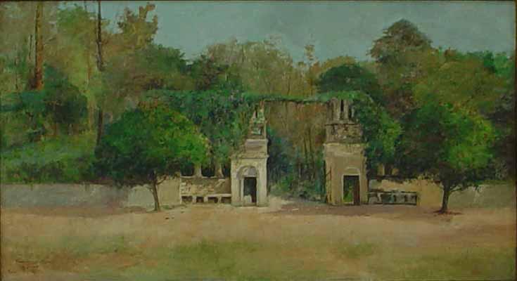 Entrada do Bosque Municipal, vintage artwork by Antonio Parreiras, 12x8" (A4) Poster