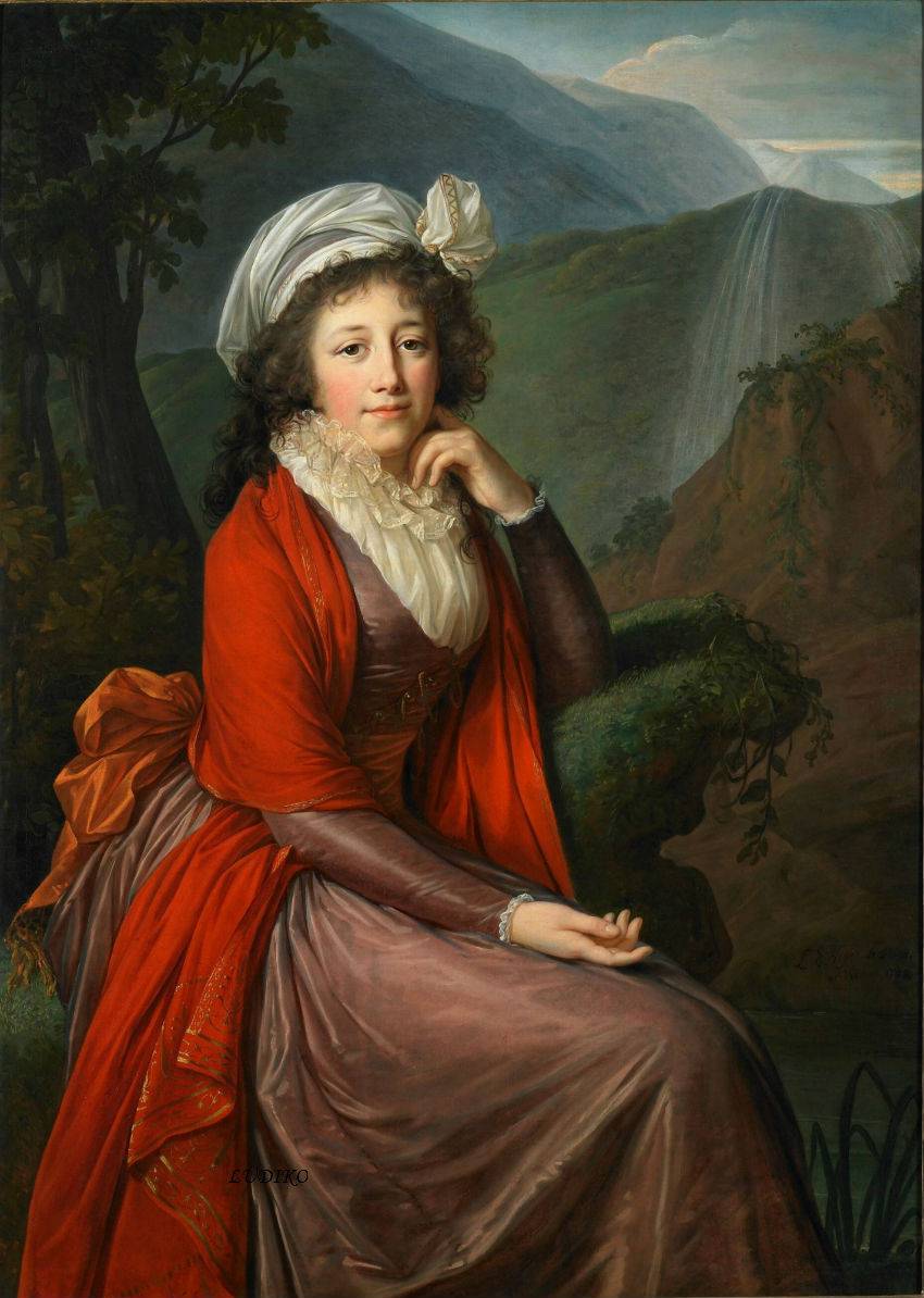 La Comtesse Bucquoi, vintage artwork by Élisabeth Vigee-Lebrun, 12x8" (A4) Poster