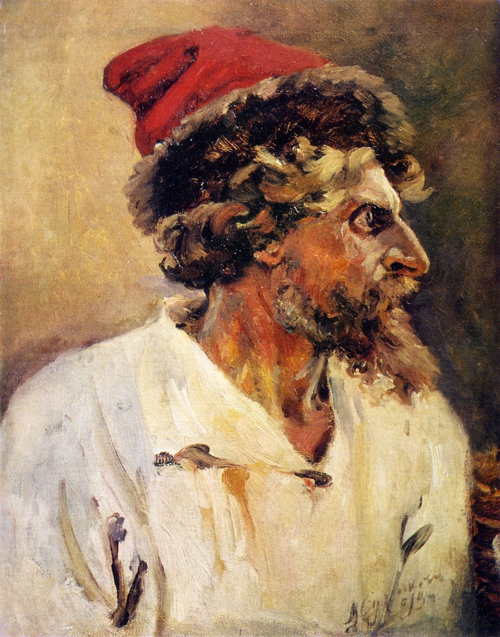 Strelets in a Cap (study), vintage artwork by Vasili Ivanovich Surikov, 12x8" (A4) Poster
