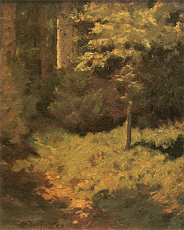 Tree Shadows, vintage artwork by Ben Foster, 12x8" (A4) Poster