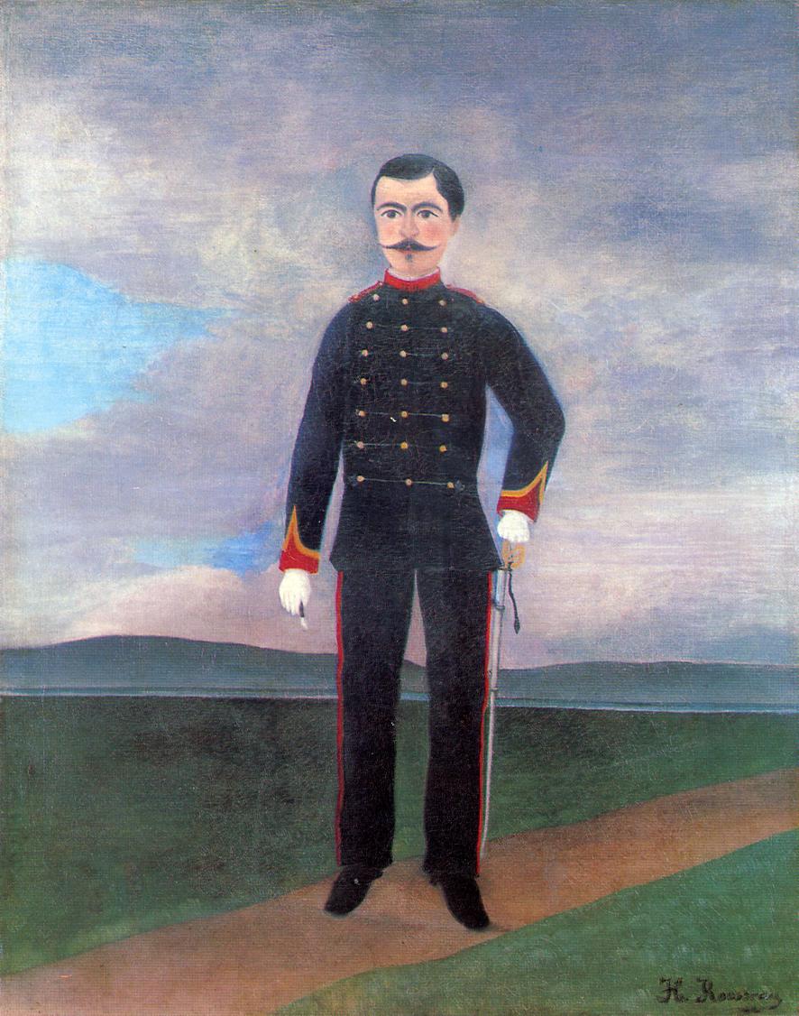 Portrait of Frumence Biche in Uniform by Henri Rousseau,A3(16x12")Poster