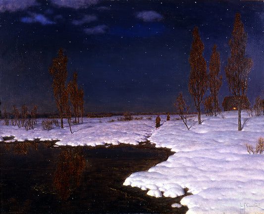 Night in March, vintage artwork by Ivan Fedorovich Choultse, 12x8" (A4) Poster