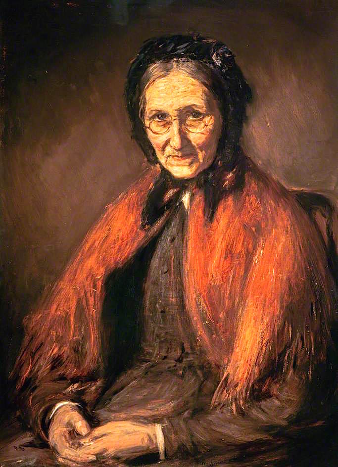 The Artist's Mother, Barbara Brodie or Brolochan, Mrs Dugald McTaggart, vintage artwork by William McTaggart, R.S.A., R.S.W., 12x8" (A4) Poster