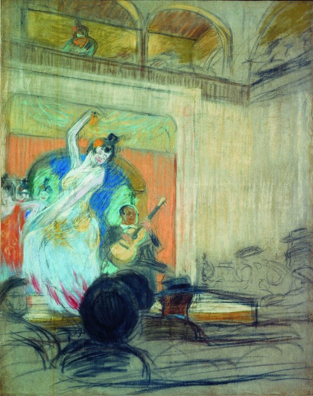 The Cabaret Dancer, vintage artwork by Boris Mikhailovich Kustodiev, 12x8" (A4) Poster