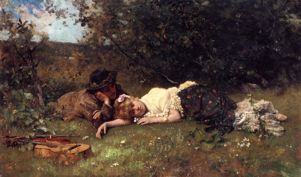 The Intermission, vintage artwork by Ferdinand Heilbuth, 12x8" (A4) Poster