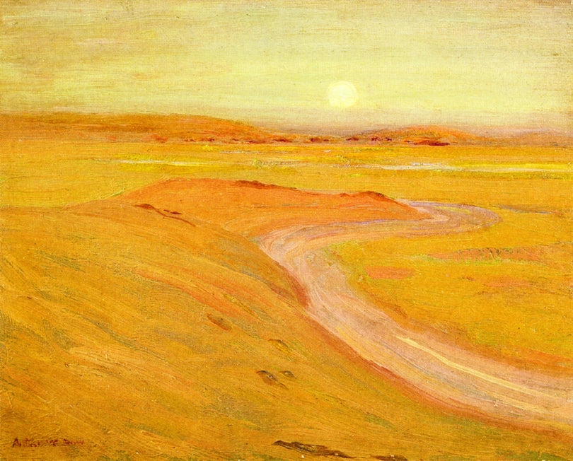 Moon over the Marshes, vintage artwork by Arthur Wesley Dow, 12x8" (A4) Poster