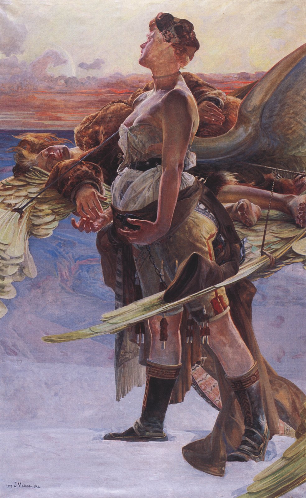 Eloe, vintage artwork by Jacek Malczewski, 12x8" (A4) Poster