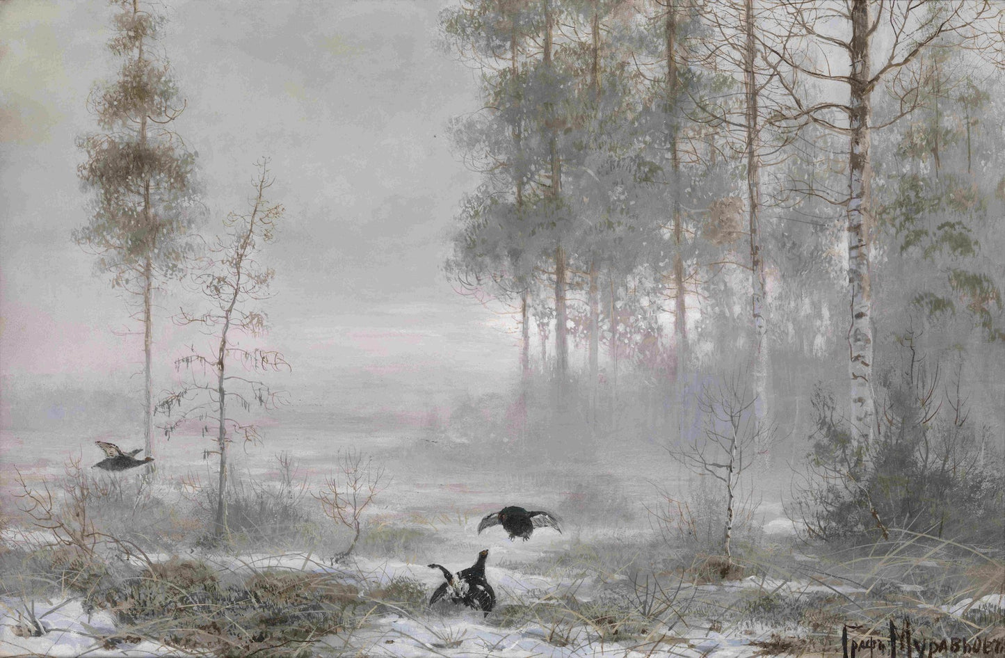 Morning in the Forest by Vladimir Muraviev,A3(16x12")Poster