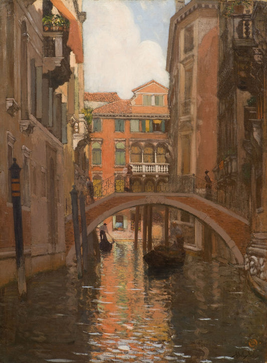 Rio del Paradiso, Venice by Hermann Dudley Murphy,A3(16x12")Poster