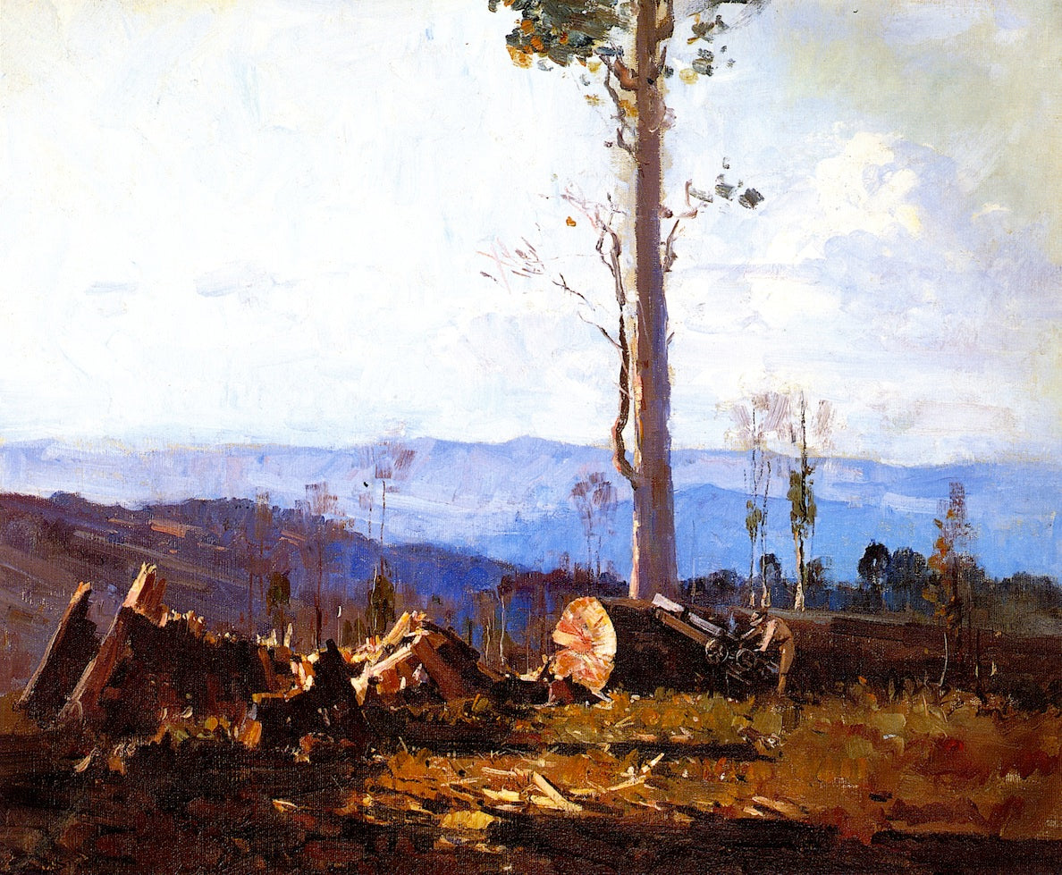 Last of the Messmates, vintage artwork by Sir Arthur Streeton, 12x8" (A4) Poster