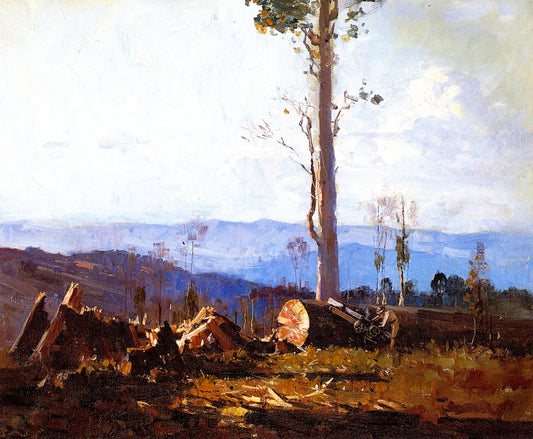 Last of the Messmates, vintage artwork by Sir Arthur Streeton, 12x8" (A4) Poster