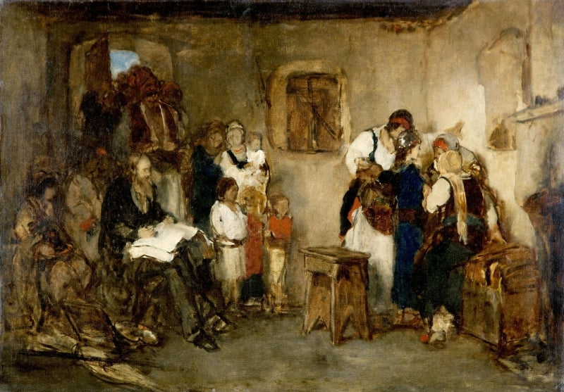 The Painter in the Orient, vintage artwork by Nicholas Gysis, 12x8" (A4) Poster