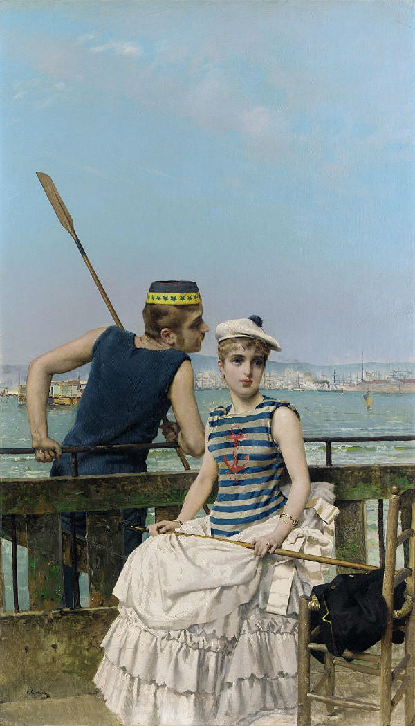 At the Regatta by Vittorio Matteo Corcos,A3(16x12")Poster