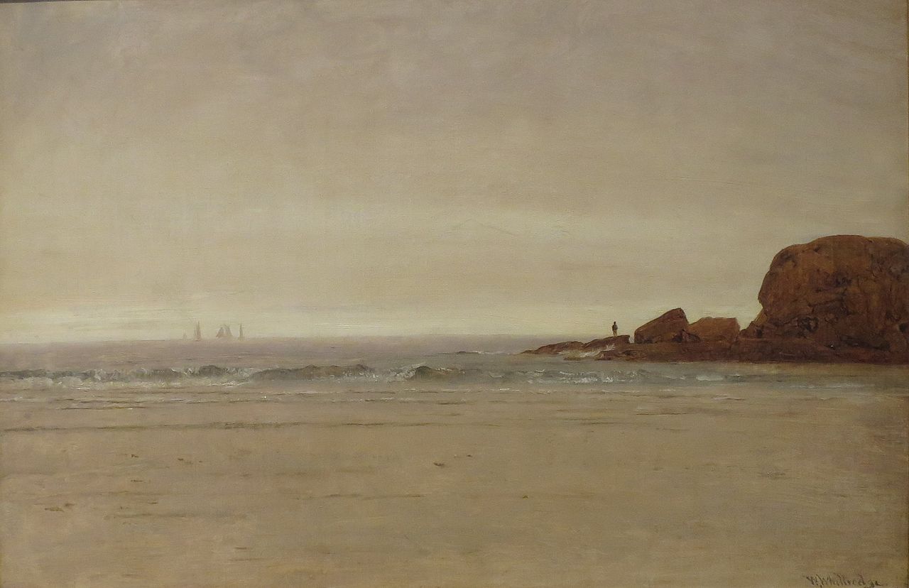 Beach and Rocks, vintage artwork by Thomas Worthington Whittredge, A3 (16x12") Poster Print