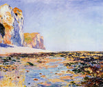 Beach and Cliffs at Pourville, Morning Effect, vintage artwork by Claude Monet, 12x8" (A4) Poster