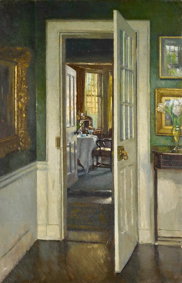 rior looking through to morning room by Patrick William Adam,A3(16x12")Poster