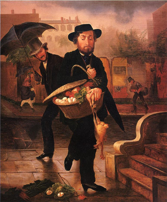 The Young Husband, First Marketing, vintage artwork by Lilly Martin Spencer, 12x8" (A4) Poster