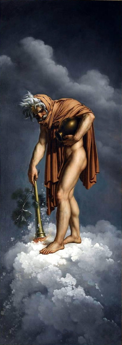 Four Seasons 04, Winter, vintage artwork by Anne-Louis Girodet de Roussy-Trioson, 12x8" (A4) Poster