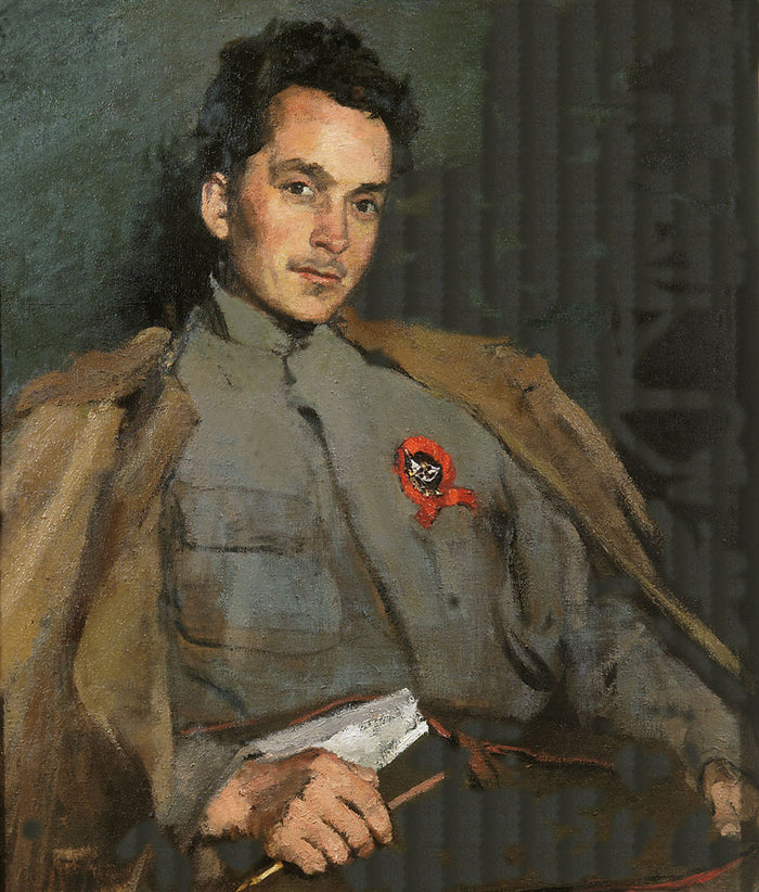 Portrait of Writer Dmitry Furmanov by Sergei Malyutin,A3(16x12