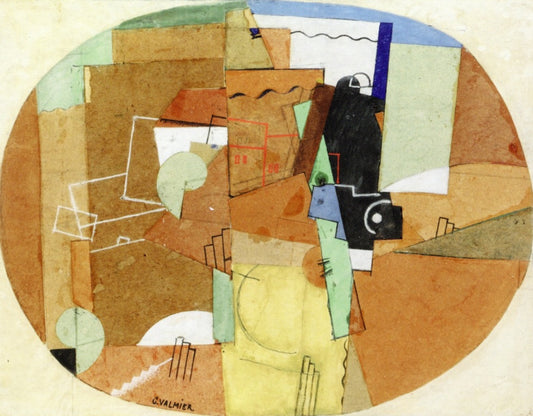 Cubist Composition by Georges Valmier,16x12(A3) Poster