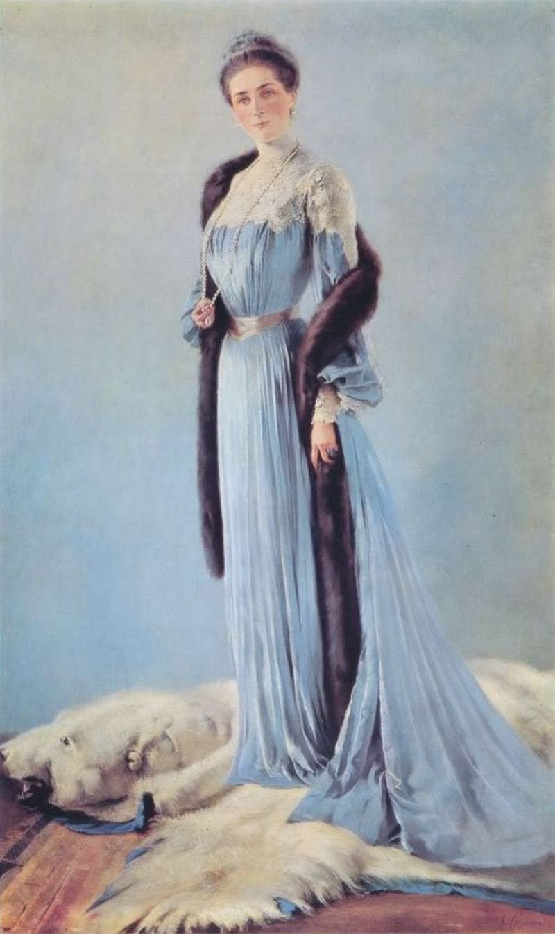 Portrait of Princess Yusupoff, vintage artwork by Alexei Stepanov, 12x8" (A4) Poster