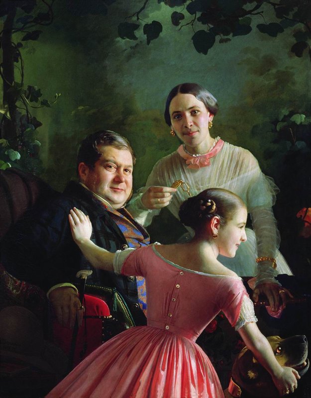 The Turchaninov Family, vintage artwork by Sergei Zaryanko, A3 (16x12") Poster Print