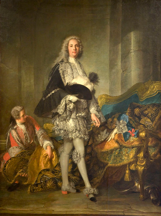 Portrait of the Duke of Richelieu, vintage artwork by Jean-Marc Nattier, 12x8" (A4) Poster