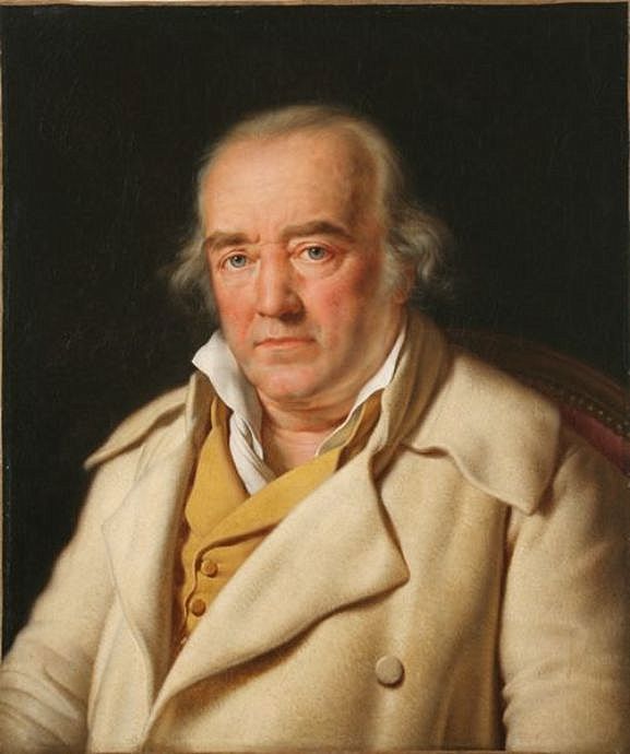 Portrait of Dr Trioson in White Riding Coat, vintage artwork by Anne-Louis Girodet de Roussy-Trioson, 12x8" (A4) Poster