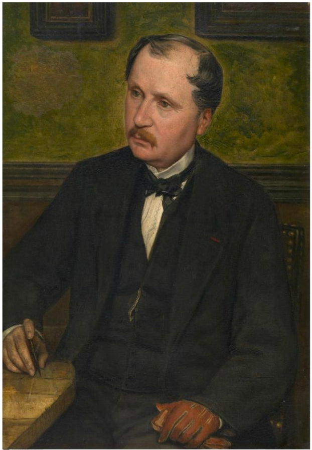 Architect Alphonse Balat, vintage artwork by Jan August Hendrik Leys, A3 (16x12") Poster Print