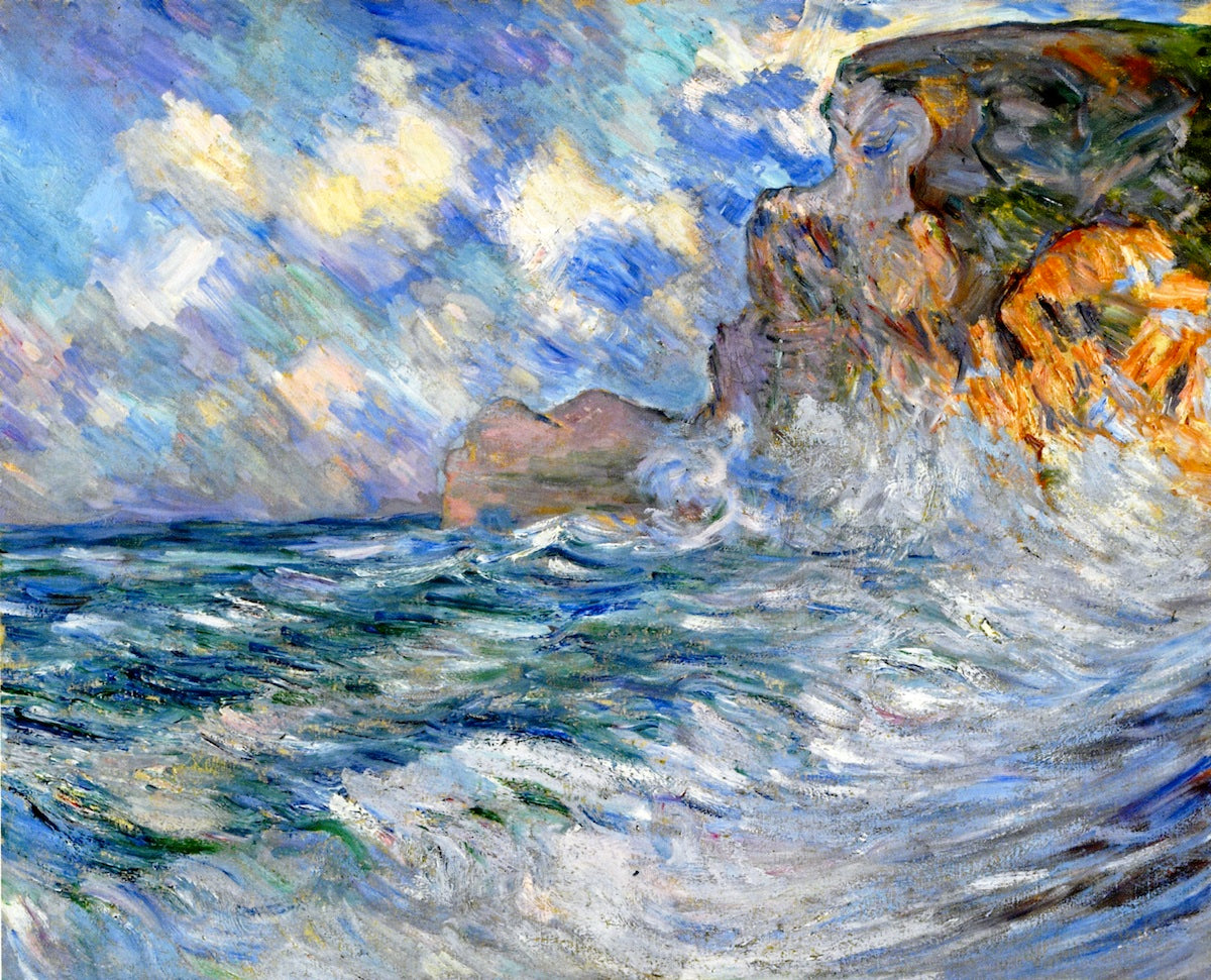 Cliffs at Etretat, vintage artwork by Lilla Cabot Perry, 12x8" (A4) Poster