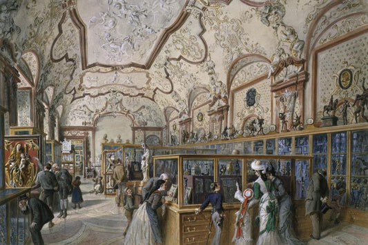 The Marble Gallery, vintage artwork by Carl Goebel, 12x8" (A4) Poster