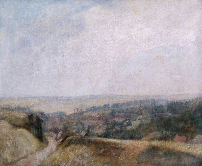 Landscape at Aldbourne, Wiltshire by Ambrose McEvoy,16x12(A3) Poster