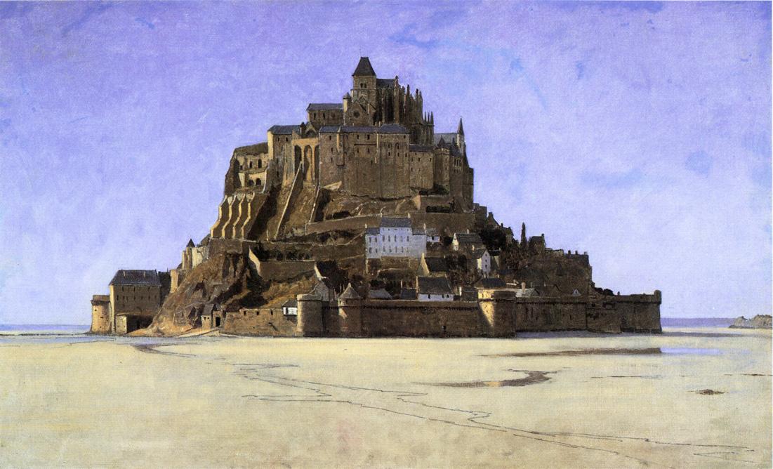 Mont Saint Michel, vintage artwork by William Stanley Haseltine, 12x8" (A4) Poster