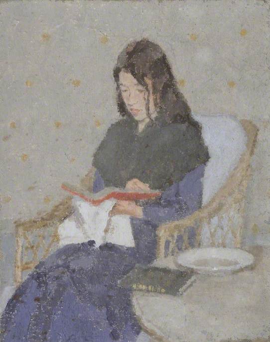 The Seated Woman, vintage artwork by Gwen John, 12x8" (A4) Poster