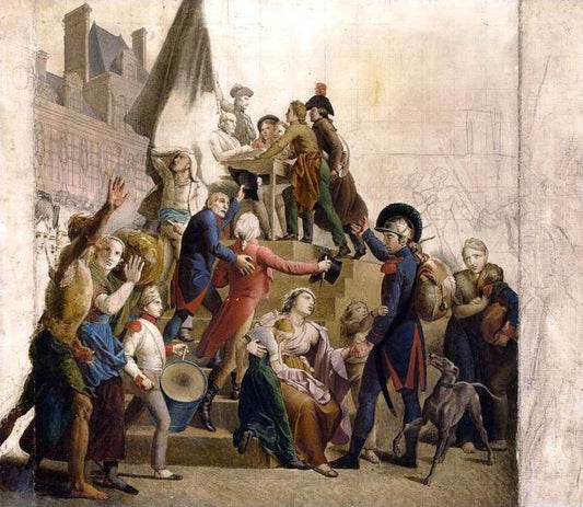 The Fatherland under Threat, vintage artwork by François Gerard, 12x8" (A4) Poster