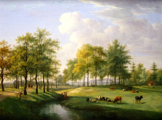 Landscape in Vogelenzang, vintage artwork by Gerrit Jan Michaëlis, 12x8" (A4) Poster