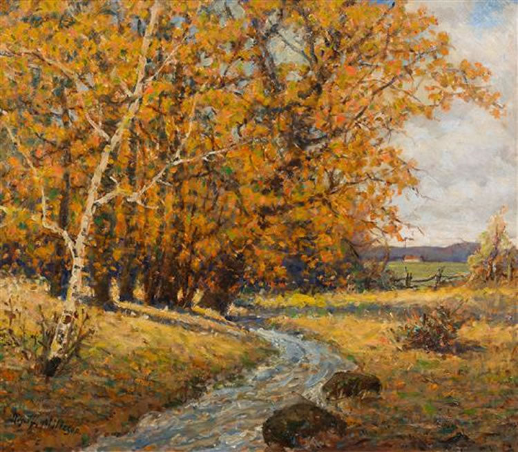 The Racing Brook, vintage artwork by Royal Hill Milleson, 12x8" (A4) Poster