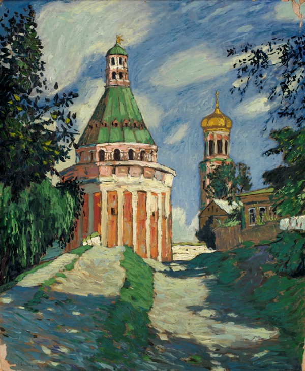 Simonovsky Monastery, vintage artwork by Leonid Osipovich Pasternak, 12x8" (A4) Poster