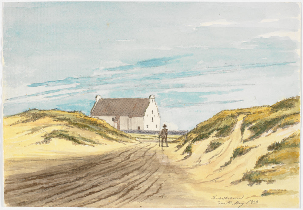 The old church of Frederikshavn, vintage artwork by Martinus Rørby e, A3 (16x12") Poster Print