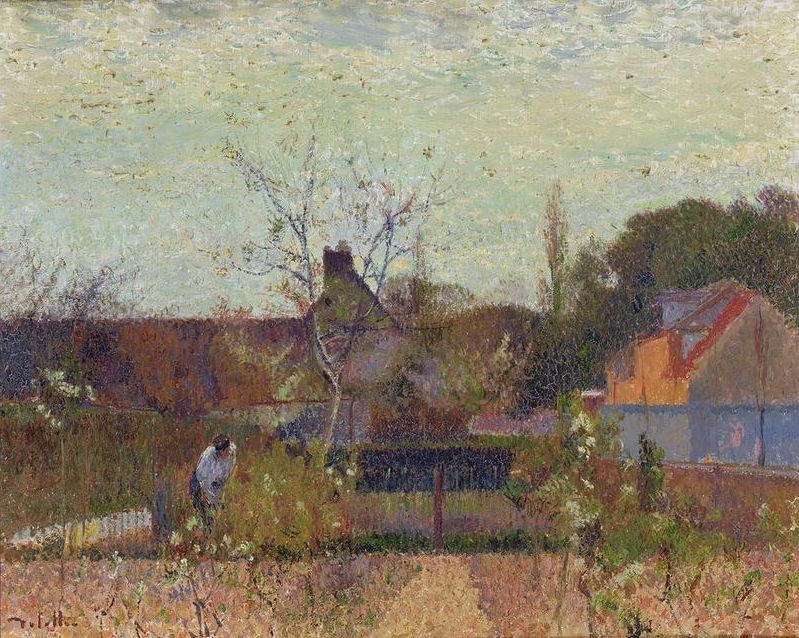 My Garden in Spring, vintage artwork by Joseph Delattre, 12x8" (A4) Poster