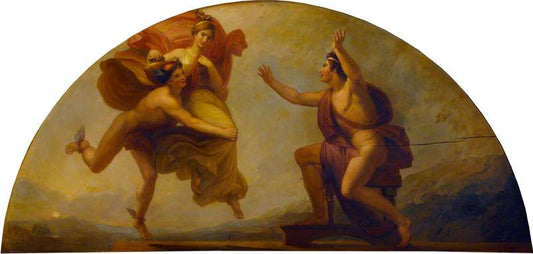 Epimetheus Receiving Pandora, vintage artwork by Henry Howard, 12x8" (A4) Poster