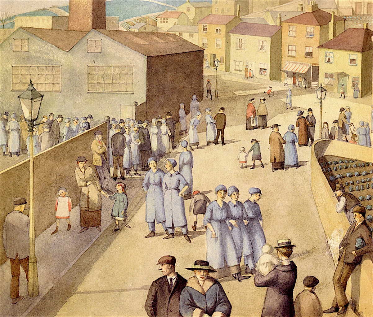 Leaving the Munitions Works by Winifred Knights,16x12(A3) Poster