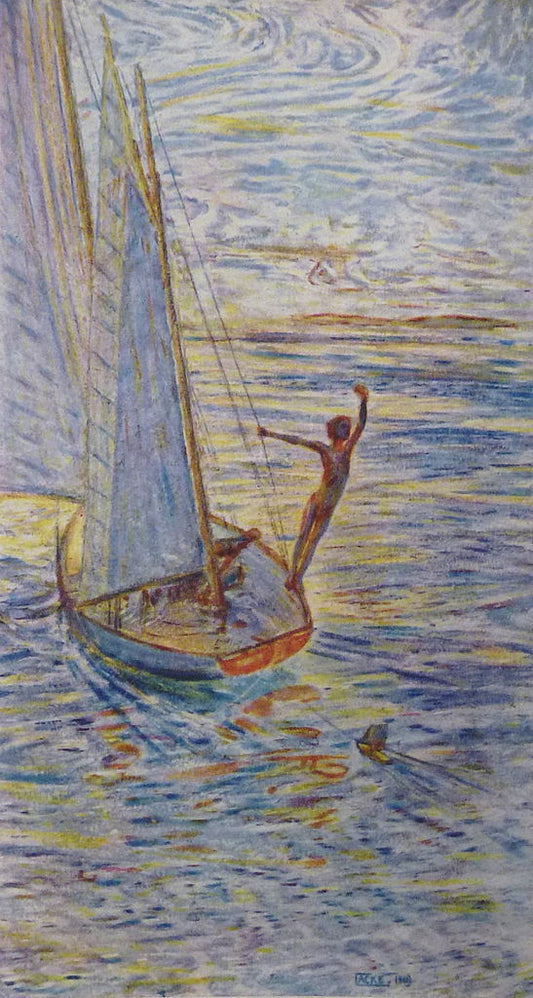 Morning Air, vintage artwork by Johan Axel Gustaf Acke, 12x8" (A4) Poster