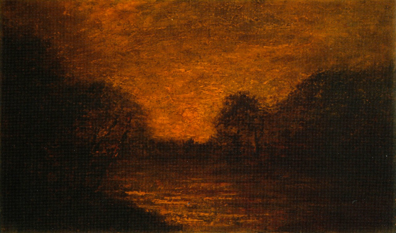 Pond in Moonlight, vintage artwork by Albert Pinkham Ryder, 12x8" (A4) Poster