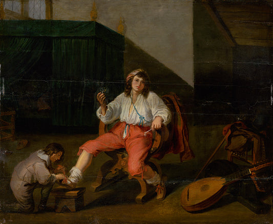 Casa vina, vintage artwork by Willem van Herp the Elder, 12x8" (A4) Poster